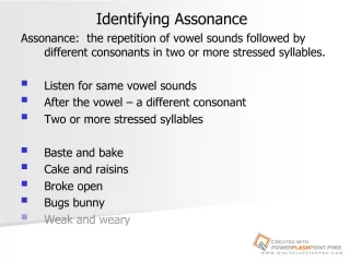 Identifying Assonance - slide 1