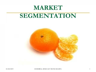MARKET SEGMENTATION - slide 1