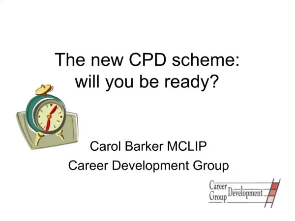 The new CPD scheme: will you be ready