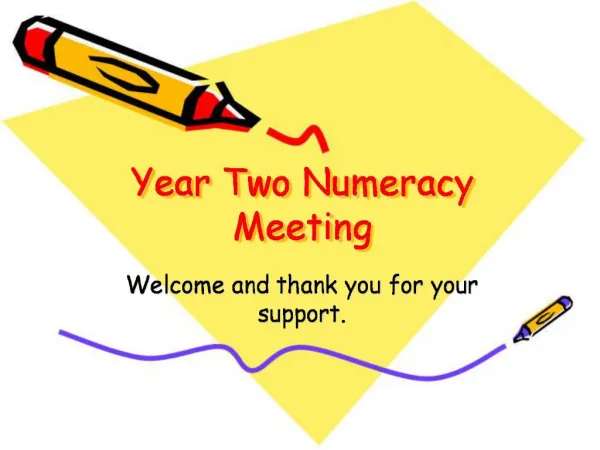 Year Two Numeracy Meeting