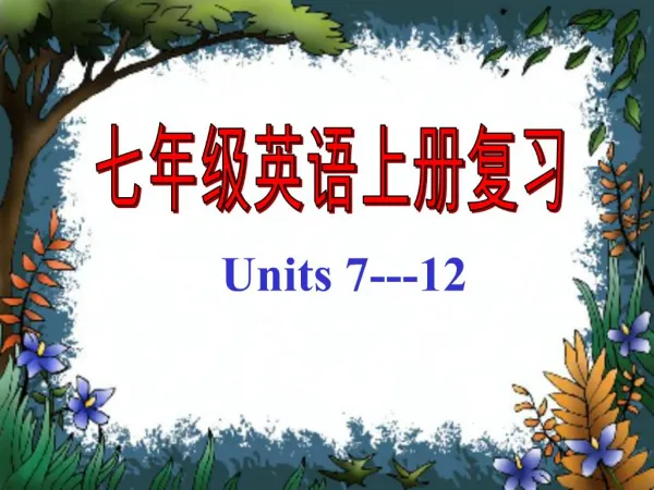Units 7---12