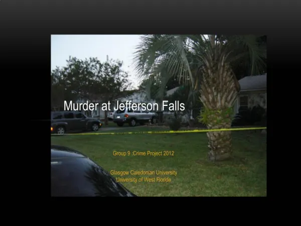 Murder at Jefferson Falls