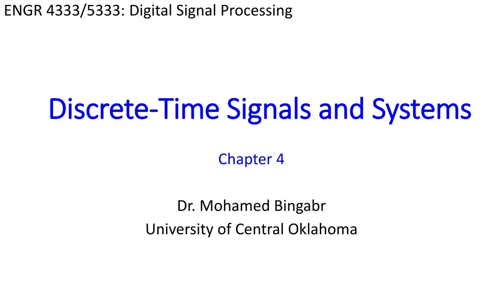 discrete time signals and systems