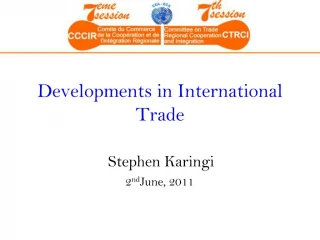 Developments in International Trade - slide 1