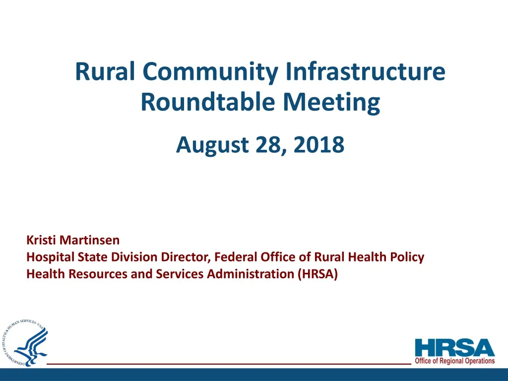 rural community infrastructure roundtable meeting august 28 2018