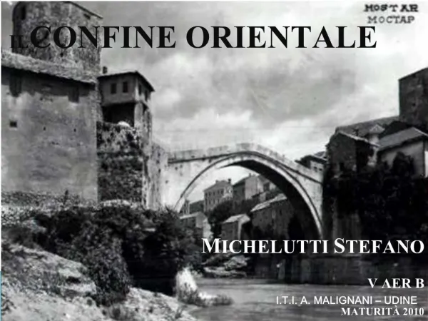 IL CONFINE ORIENTALE MICHELUTTI STEFANO V AER B I.T.I. A. MALIGNANI UDINE MATURIT 2010