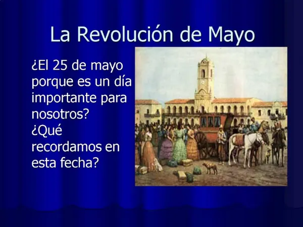 La Revoluci n de Mayo