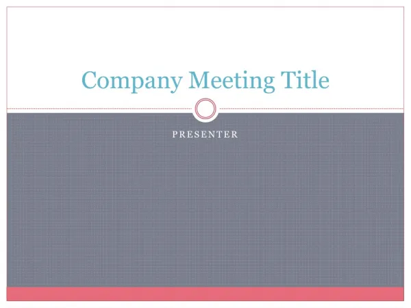 Company Meeting Title