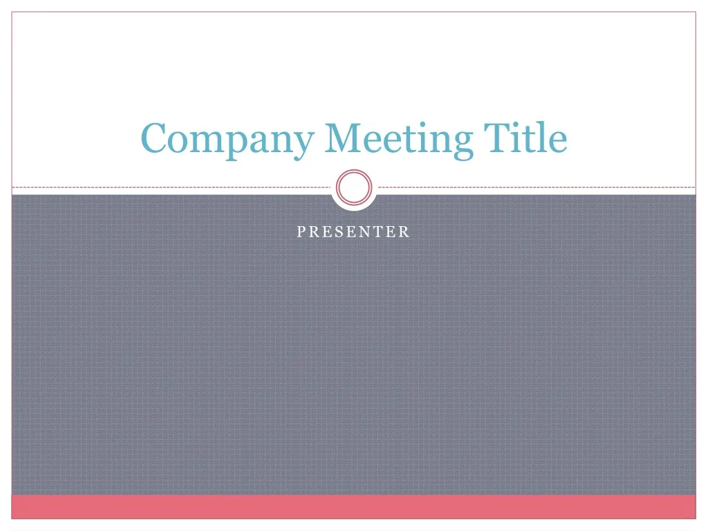 company meeting title