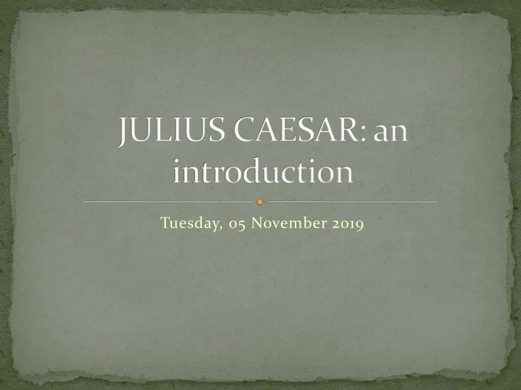 julius caesar an introduction