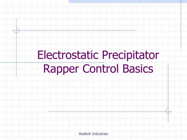 Electrostatic Precipitator Rapper Control Basics