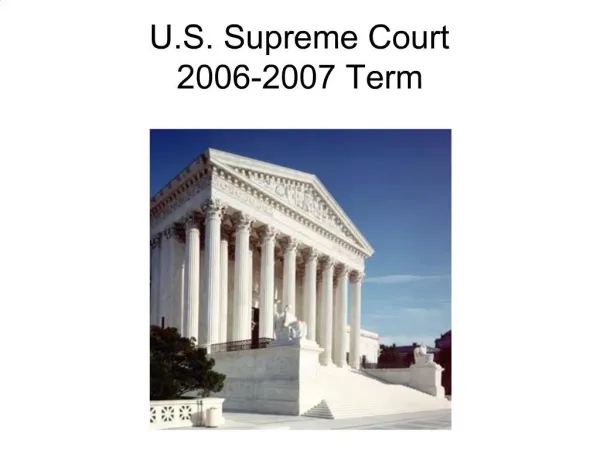 U.S. Supreme Court 2006-2007 Term