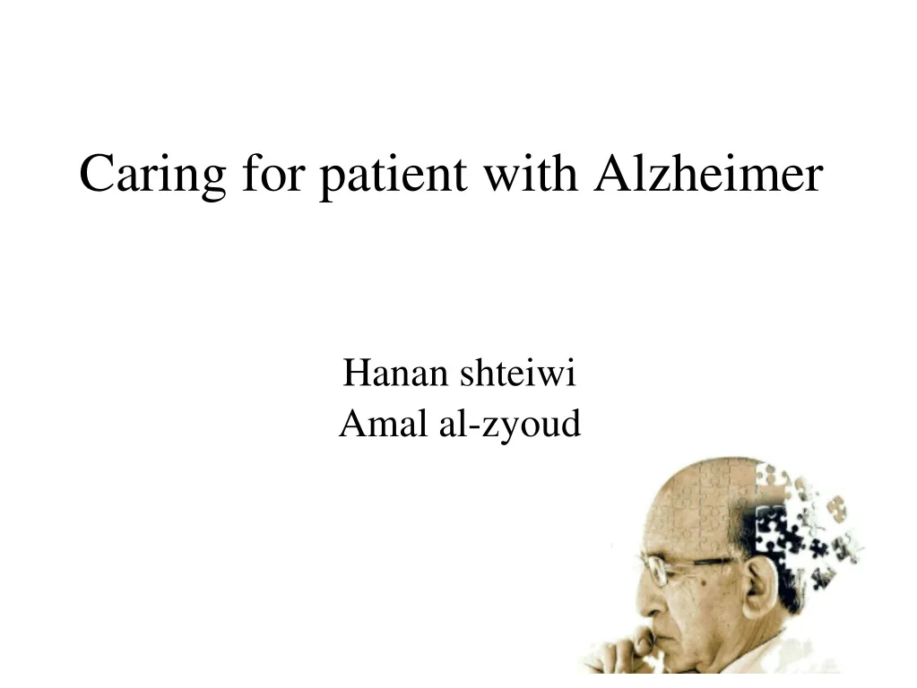 caring for patient with alzheimer