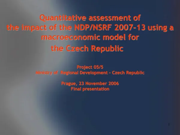 Quantitative assessment of the impact of the NDP