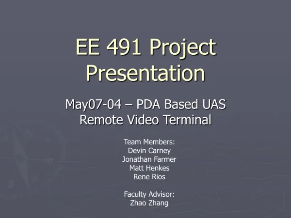 EE 491 Project Presentation