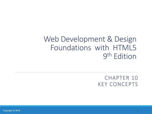 Web Development &amp; Design Foundations with HTML5 9 th Edition