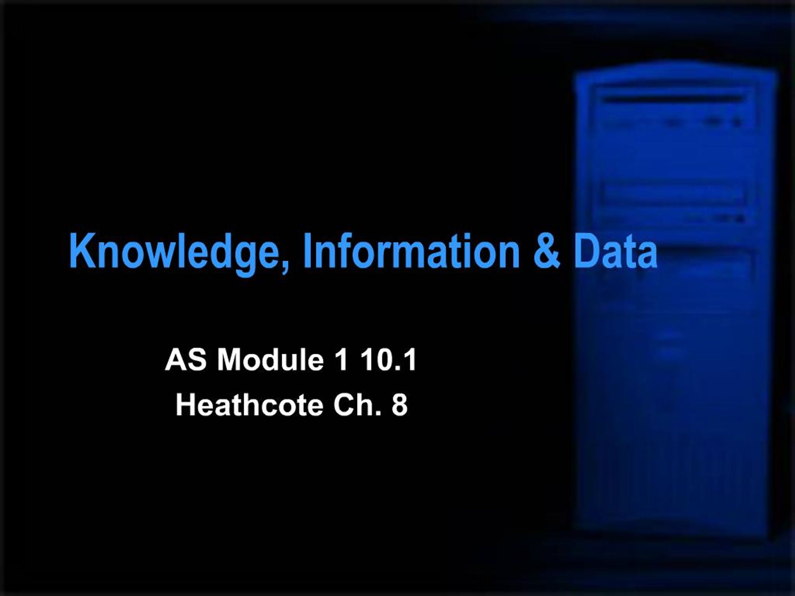 PPT - Knowledge, Information Data PowerPoint Presentation, free ...