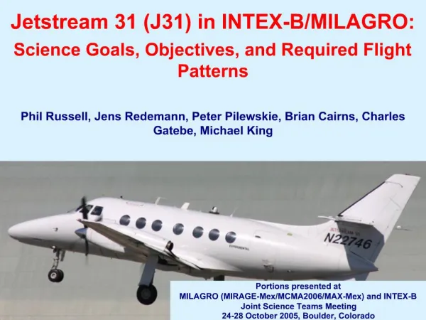 Jetstream 31 J31 in INTEX-B
