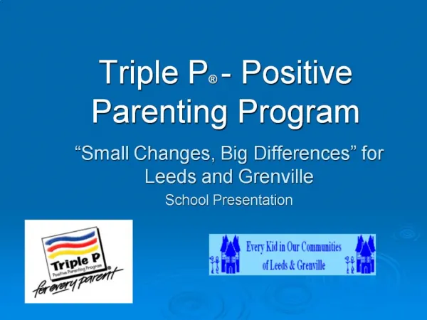 Triple P - Positive Parenting Program