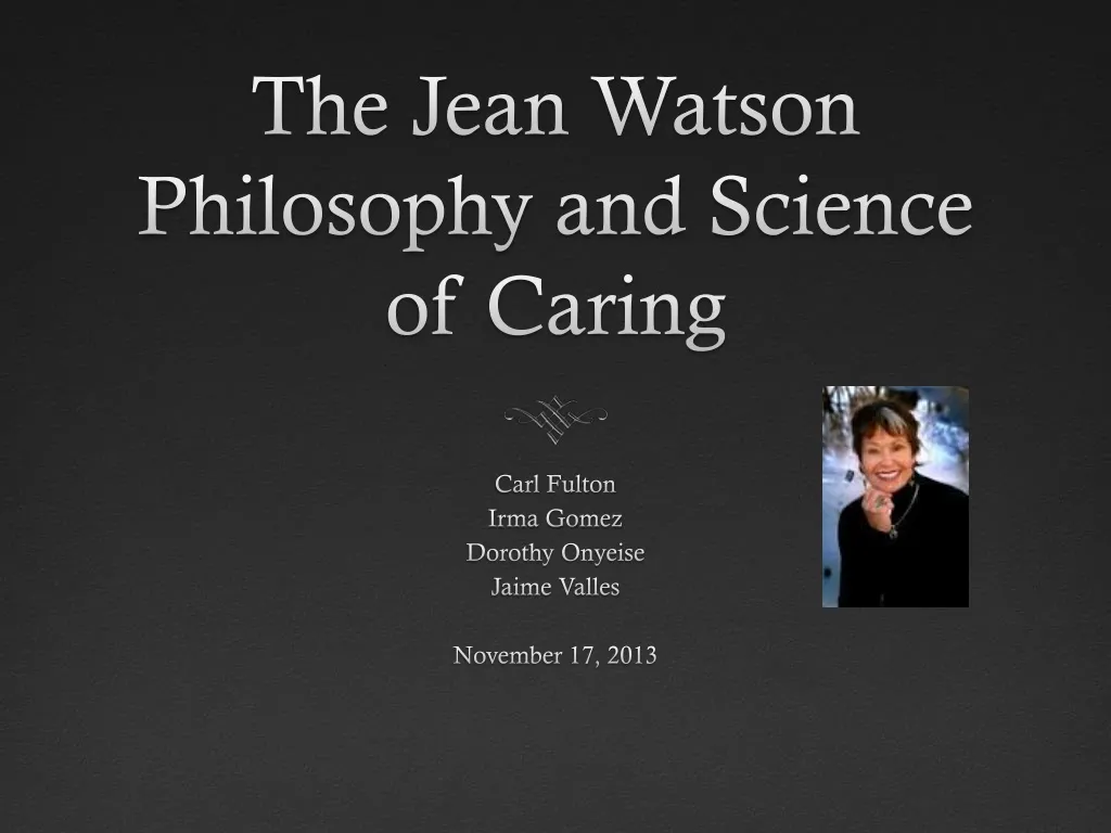 the jean watson philosophy and science of caring