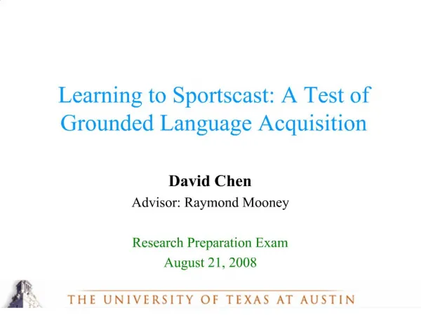 Learning to Sportscast: A Test of Grounded Language Acquisition