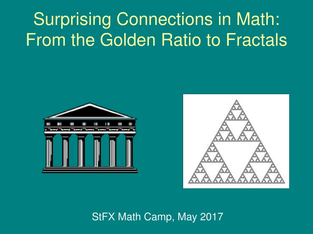 surprising connections in math from the golden ratio to fractals