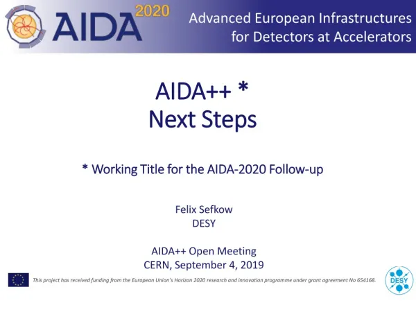 AIDA++ * Next Steps * Working Title for the AIDA-2020 Follow-up