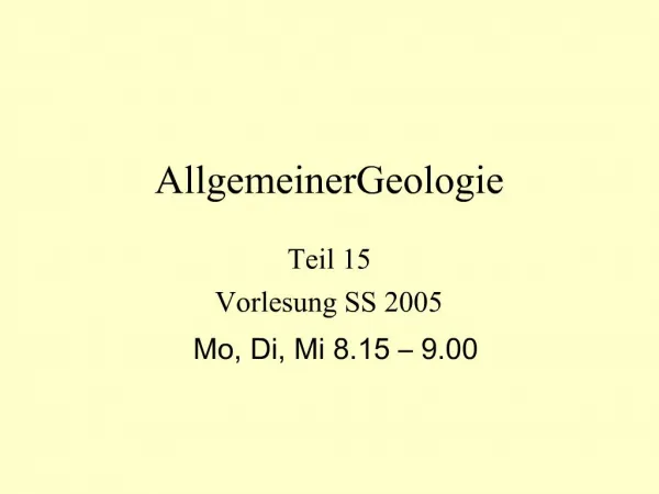 AllgemeinerGeologie
