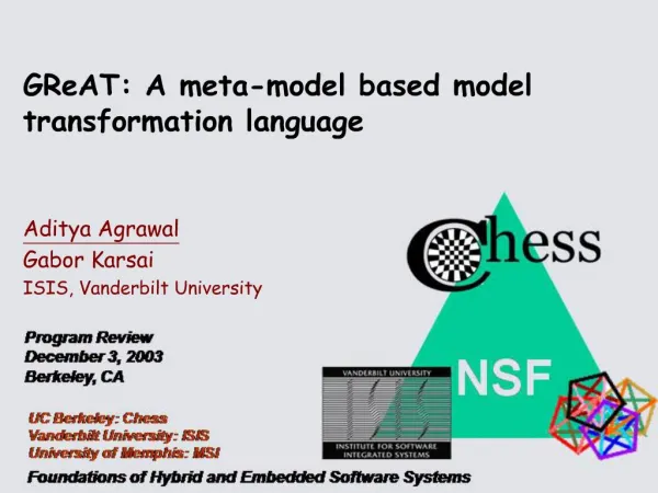 GReAT: A meta-model based model transformation language