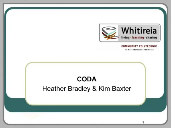 CODA Heather Bradley Kim Baxter