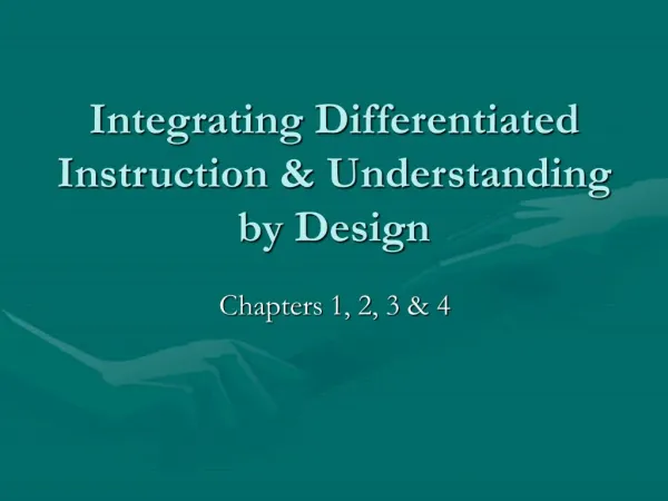 Integrating Differentiated Instruction Understanding by Design