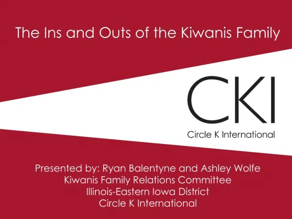 The Ins and Outs of the Kiwanis Family
