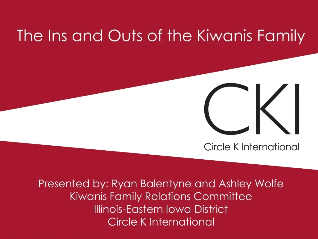 the ins and outs of the kiwanis family