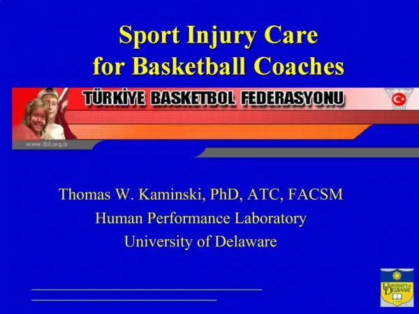 Sport Injury Care for Basketball Coaches