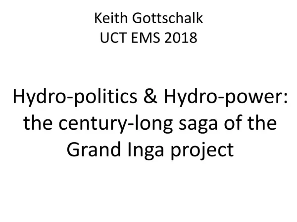 Keith Gottschalk UCT EMS 2018