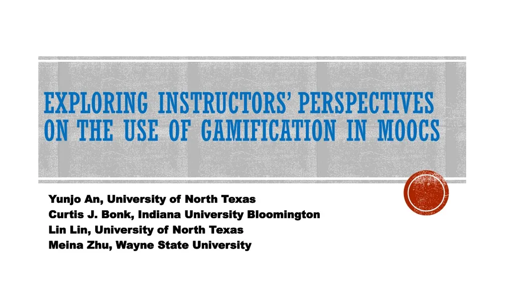 exploring instructors perspectives on the use of gamification in moocs