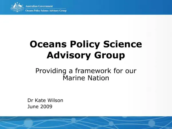Oceans Policy Science Advisory Group