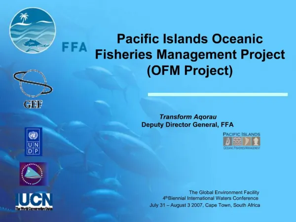 Pacific Islands Oceanic Fisheries Management Project - IW:LEARN