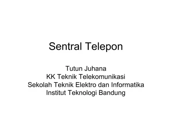 Sentral Telepon