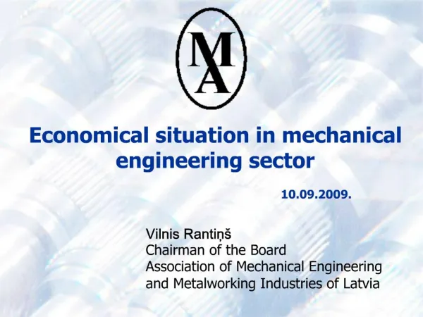 Economical situation in mechanical engineering sector