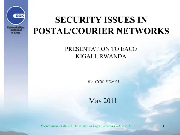 SECURITY ISSUES IN POSTAL
