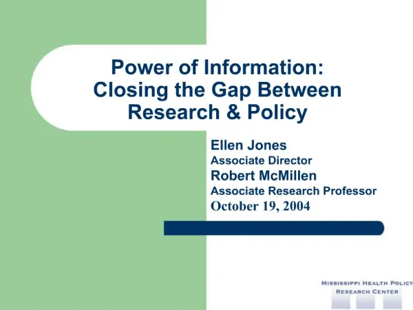Power of Information: Closing the Gap Between Research Policy