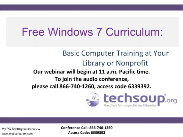 Free Windows 7 Curriculum: