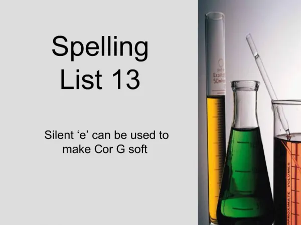 Spelling List 13