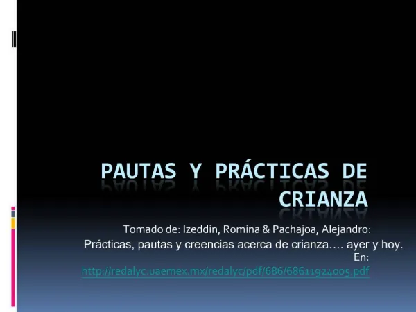 Pautas y pr cticas de crianza