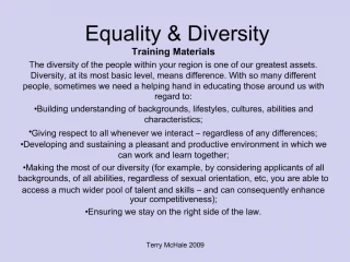 Equality Diversity - slide 1