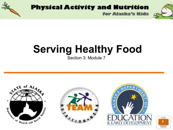 Serving Healthy Food Section 3: Module 7