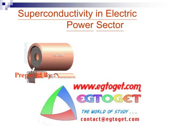 Superconductivity in Electric Power Sector