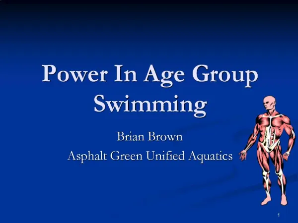 Power In Age Group Swimming