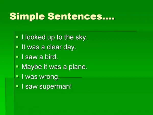 Simple Sentences .